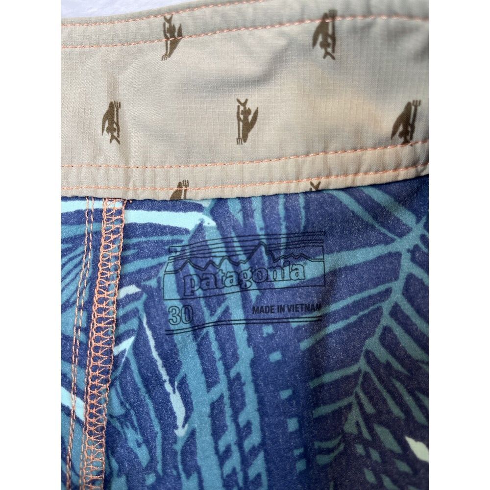 Patagonia Board Shorts Men's Hydropeak Stretch Floral Water Swim Trunks - Sz 30 - Picture 8 of 9